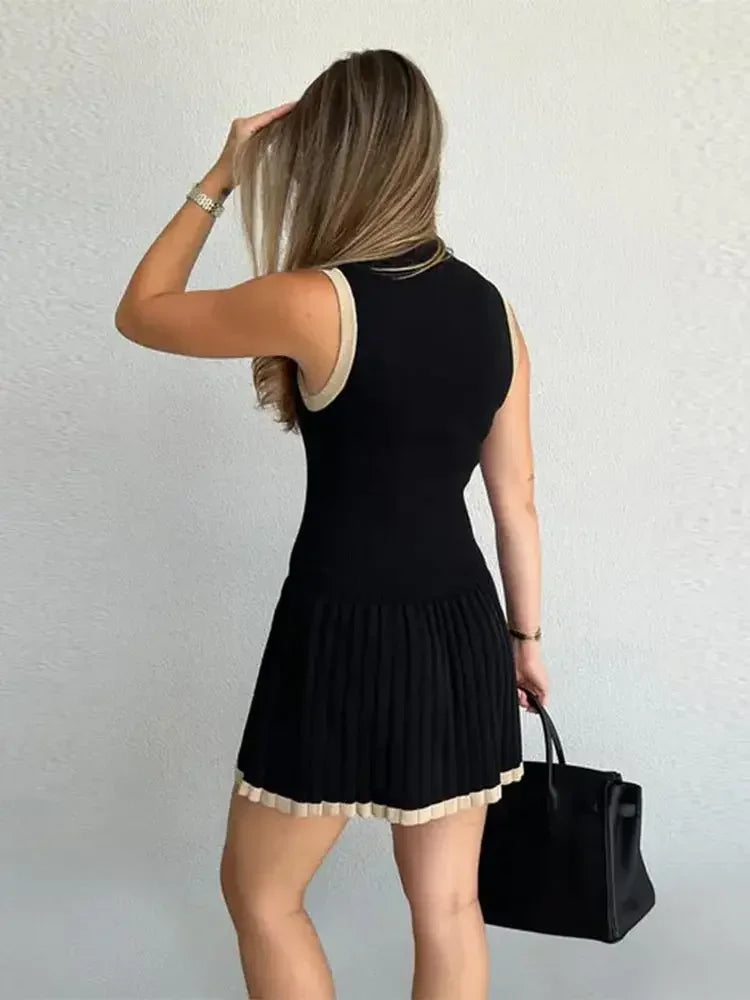 Vestido Curto Plissado | Antônia